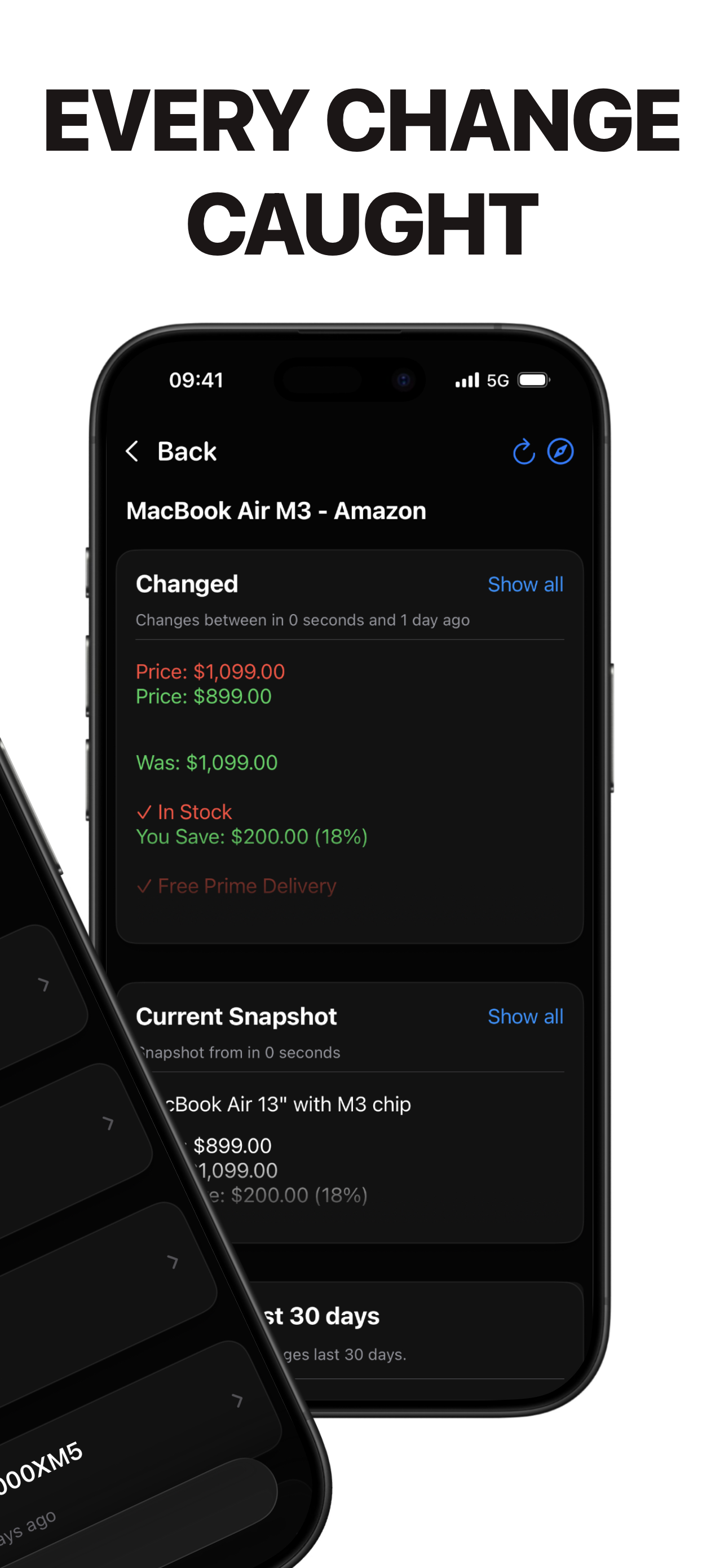 Changemonitor iOS app - Control website change detection settings