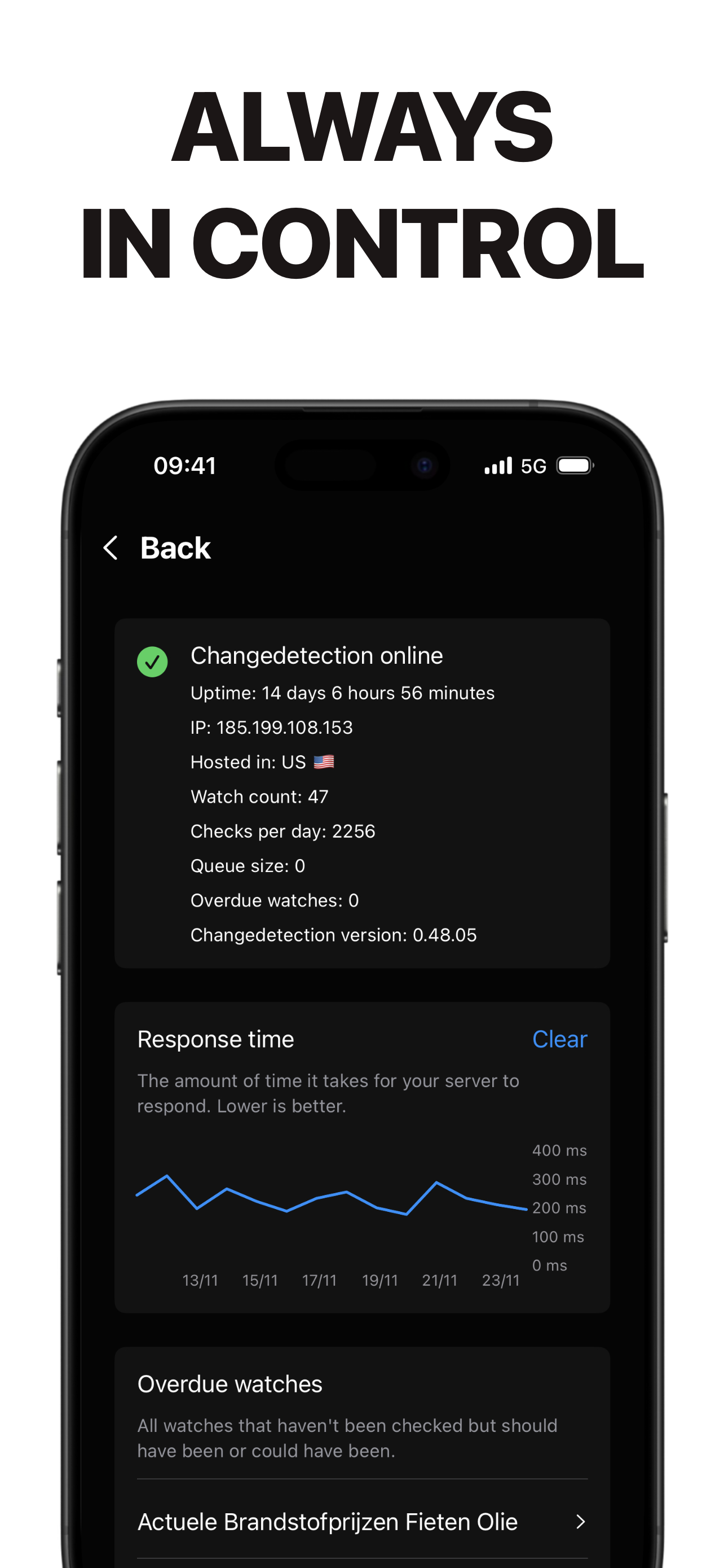 Changemonitor iOS app - Manage multiple changedetection.io instances